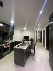 Dapur atau dapur kecil di Lindo Dep excelente ubicación