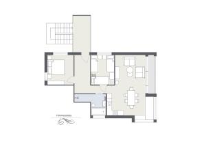 een plattegrond van een huis bij PLUENGGAS-CHALETS in Gaschurn