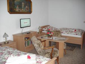Postel nebo postele na pokoji v ubytování Pension Möhring