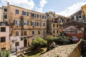 an overview of an old town with buildings at Casa Corfiota in Corfu Town