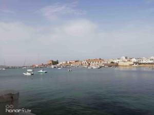 a group of boats in a large body of water at Casa Emma in Favignana