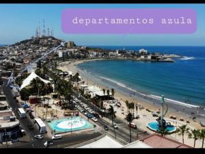 - Vistas a la playa y al océano en Departamento planta baja playa centro monos bichis, en Mazatlán