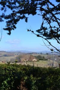 a view of the rolling hills from a tree at Chambres d'hôtes l'Armancière in Saint-Marcellin