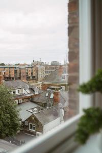 a view of a city from a window at Apartment 8 2 bedrooms, sleeps x 6 in York