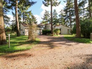a house with trees and a gravel driveway at 1 Aleutia Gardens in Thetford
