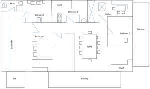 Plan piętra w obiekcie Penthouse „Das Besenhaus“
