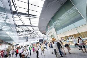 a crowd of people walking in a shopping mall at Must see, Quality 1 bed, Romford, 20 mins C.London in Romford
