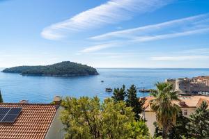 a view of an island in the water at Apartment Ingrid in Dubrovnik