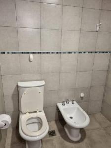 een badkamer met een toilet en een wastafel bij Hécate in San Fernando del Valle de Catamarca