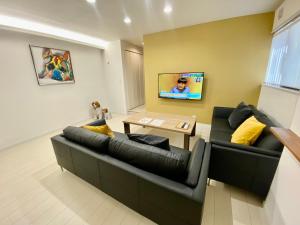 TV in/ali zabaviščno središče v nastanitvi Villa Monica