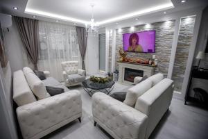 TV i/ili multimedijalni sistem u objektu Apartman MDB RETRO
