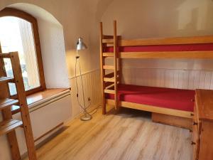 Uma ou mais camas em beliche em um quarto em Appartement Au cœur d'un village typique