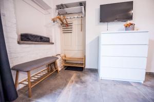 TV a/nebo společenská místnost v ubytování Apartmán ve Dvoře