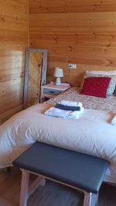 Postel nebo postele na pokoji v ubytování Las cabañas de Tino