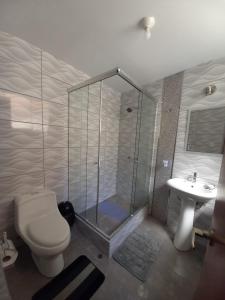 Kylpyhuone majoituspaikassa Yanahuara apartments