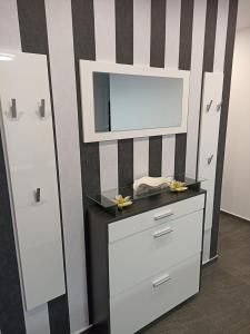 Kuchyň nebo kuchyňský kout v ubytování EBS Paradies
