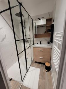 Kúpeľňa v ubytovaní Appartement rénové près république