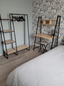 Posteľ alebo postele v izbe v ubytovaní Appartement rénové près république