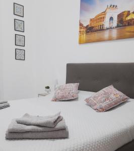 Posteľ alebo postele v izbe v ubytovaní Rosina's flat