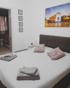 Posteľ alebo postele v izbe v ubytovaní Rosina's flat