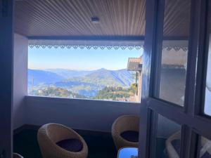 A general mountain view or a mountain view taken from the homestay