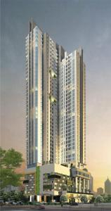 ein Abbild eines Gebäudes mit hohen Wolkenkratzern in der Unterkunft 2 Bedrooms - Thamrin Executive Apartment at Jakarta Center in Jakarta