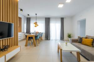 TV a/nebo společenská místnost v ubytování New Deluxe jacuzzi apartment Ana