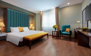 Voodi või voodid majutusasutuse Skylark Hotel toas