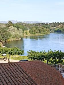 vista sul fiume dal tetto di un edificio di Casa acogedora con barbacoa a Miravet