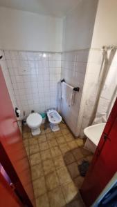 Koupelna v ubytování Temiscira Hostel