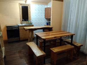 Kuchyň nebo kuchyňský kout v ubytování Cabaña hostal Ema