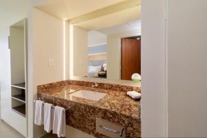 łazienka z umywalką i lustrem w obiekcie Holiday Inn Tuxpan - Convention Center by IHG w mieście Tuxpan de Rodríguez Cano