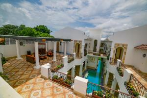 an aerial view of a house with a swimming pool at GRAN HOTEL VICTORIA in Rivas