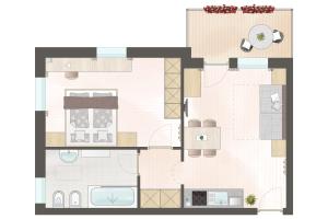 Půdorys ubytování Residence Untermoarhof