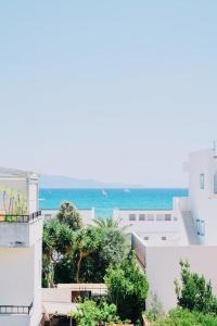 a view of the ocean from a building at Hotel Villa Sveva in Cagliari