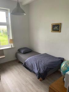1 dormitorio con cama y ventana en Toppenbjerg's B&B en Vestervig