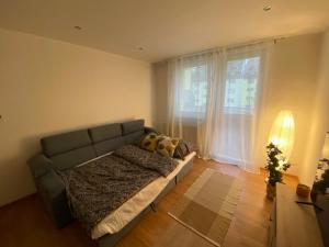 Posteľ alebo postele v izbe v ubytovaní Apartmán Hlboký potok