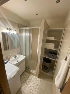 Kúpeľňa v ubytovaní Apartmán Hlboký potok