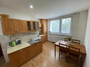 Kuchyňa alebo kuchynka v ubytovaní Apartmán Hlboký potok