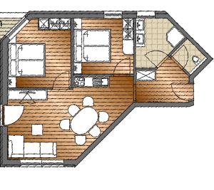 Půdorys ubytování Biohotel Castello Königsleiten