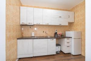 Kuchyň nebo kuchyňský kout v ubytování Aloha Apartman