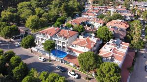 an aerial view of a large house with red roofs at Arya Otel in Marmaris