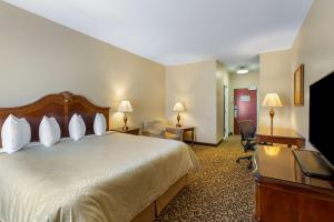 a hotel room with a bed and a television at Best Western PLUS Fossil Country Inn & Suites in Kemmerer