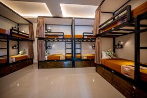 Letto o letti in una camera di The Moon Hostel