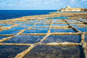 Oyster Flats - Seaside Apartment 7 في Żebbuġ: جزيرة في وسط المحيط