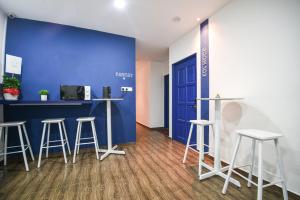 TV a/nebo společenská místnost v ubytování Meta Hotel