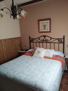 1 dormitorio con 1 cama grande en una habitación en Cortijo del Cuco, en Riópar