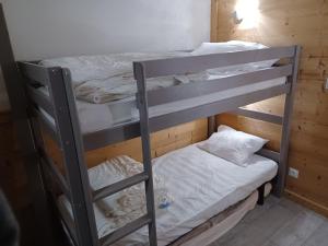 a couple of bunk beds in a room at Appartement Albiez-Montrond, 2 pièces, 6 personnes - FR-1-618-19 in Albiez-Montrond