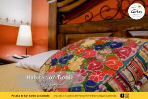 Ένα ή περισσότερα κρεβάτια σε δωμάτιο στο Posada de San Carlos La Calzada