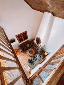an overhead view of a living room with an attic at PANOS PALACE in Pramanta